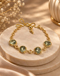 Abundance Flow Bracelet – Green Amethyst & White Topaz