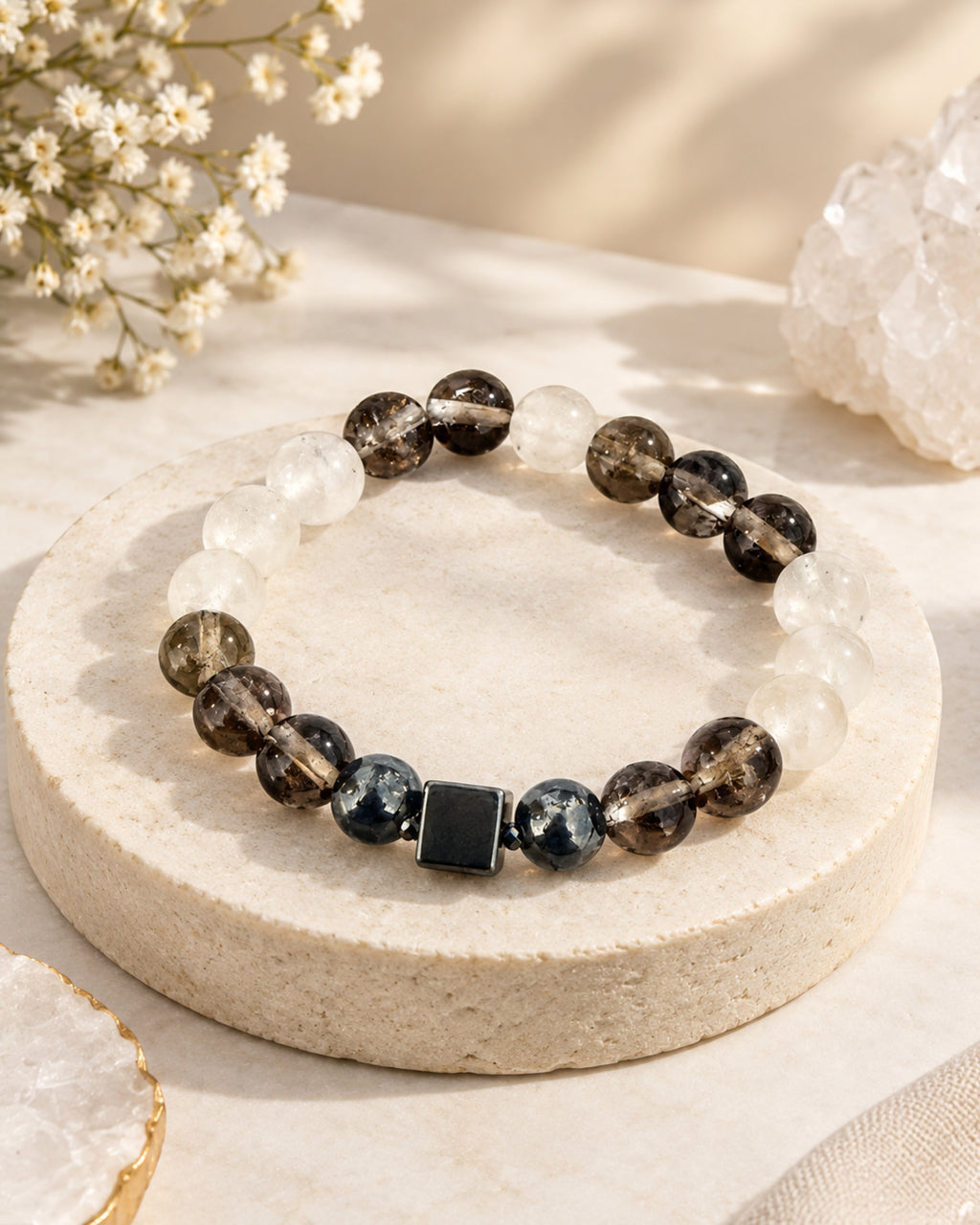 Mulank 2 Bracelet with Smoky Quartz & Moonstone