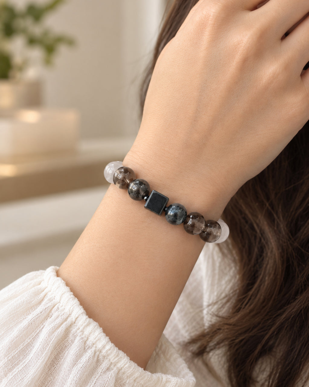 Mulank 2 Bracelet with Smoky Quartz & Moonstone