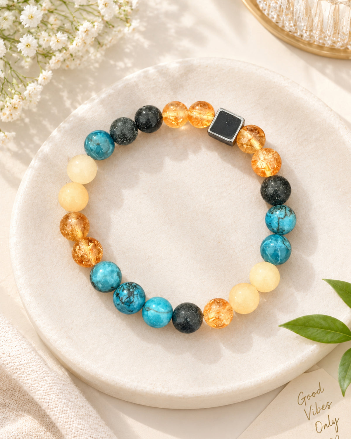 Mulank 3 Bracelet with Citrine & Turquoise