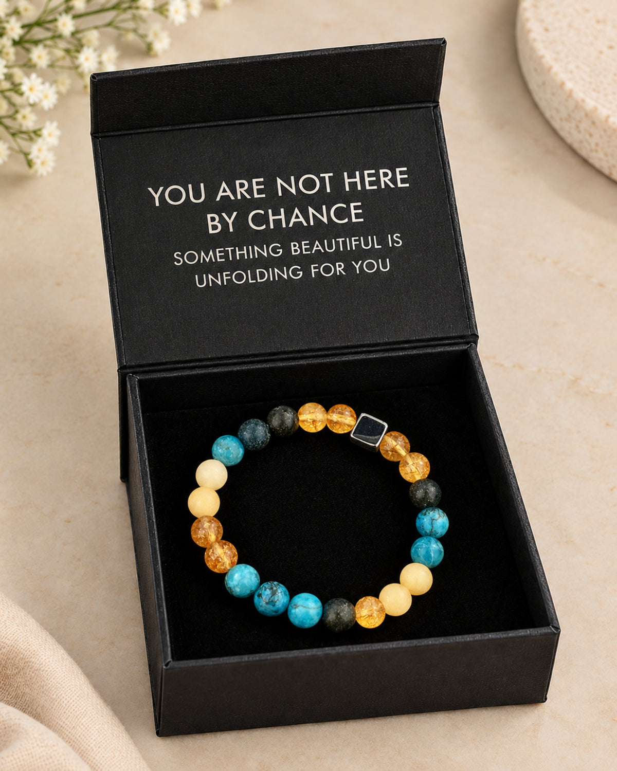 Mulank 3 Bracelet with Citrine & Turquoise