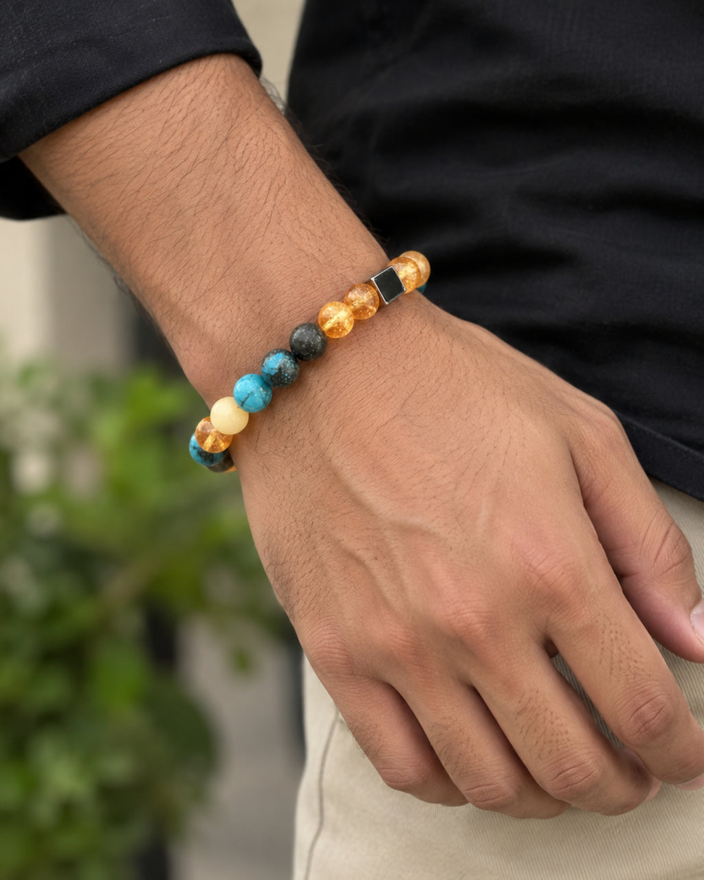 Mulank 3 Bracelet with Citrine & Turquoise