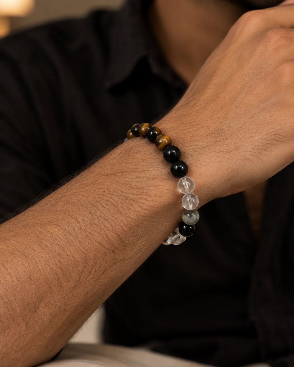 Mulank 4 Bracelet with Labradorite & Tiger's Eye