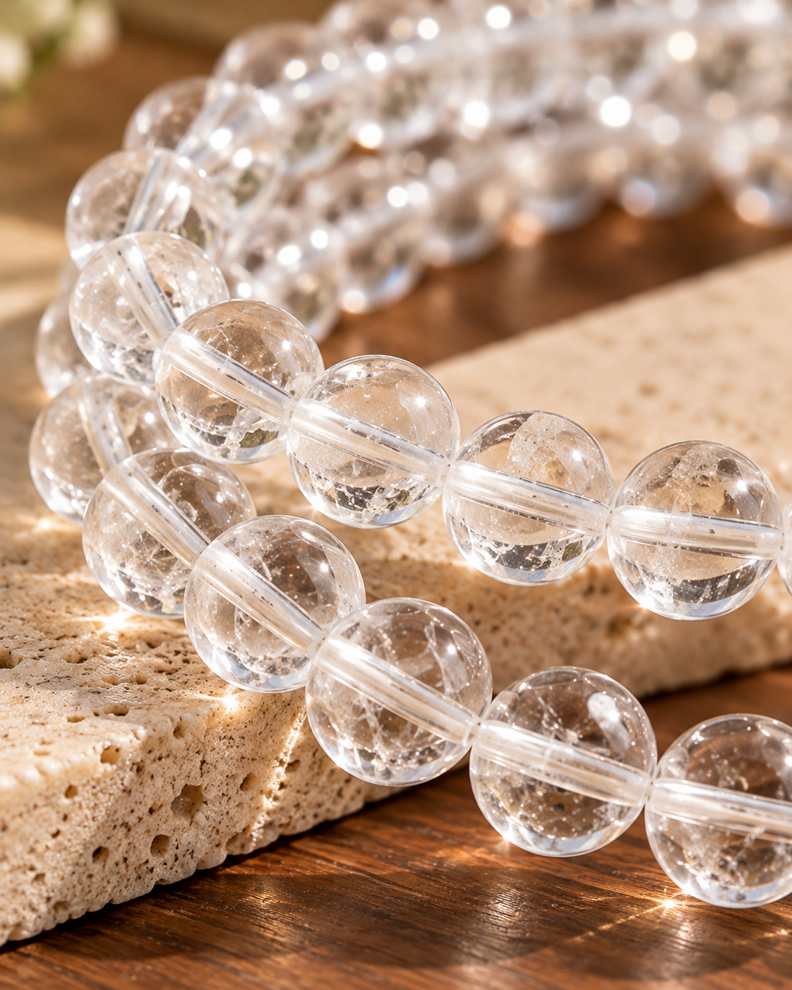 Clear Quartz Jap Mala