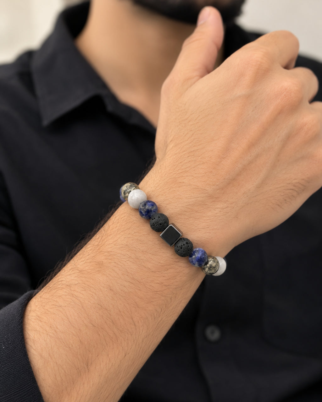 Mulank 8 Bracelet with Pyrite & Sodalite