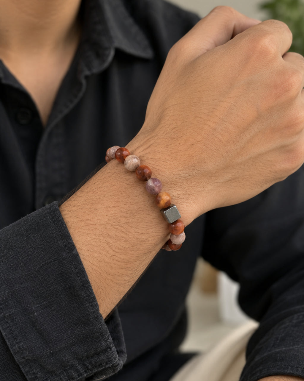 Mulank 9 Bracelet with Red Jasper & Carnelian