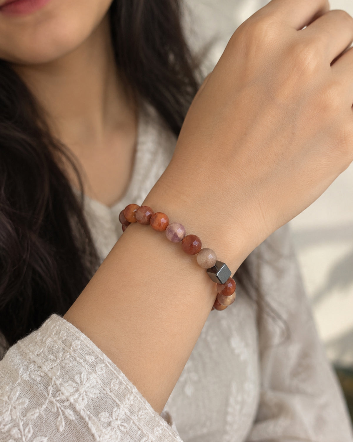 Mulank 9 Bracelet with Red Jasper & Carnelian