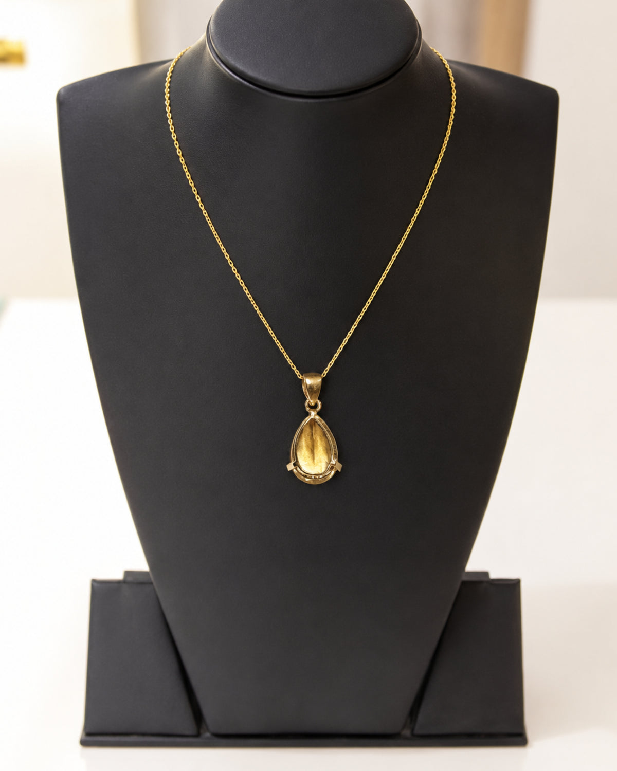 Wealth Drop Pendant with Citrine & White Topaz