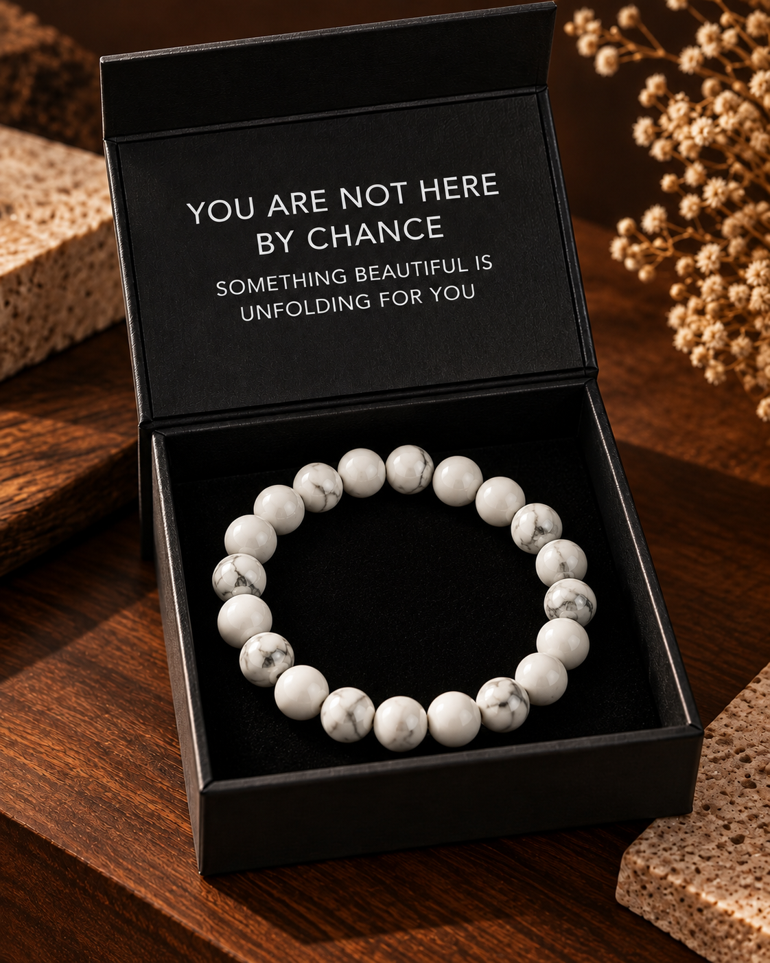 Howlite Peace Bracelet