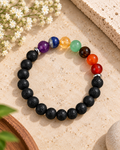 Chakra Shield Lava Bracelet